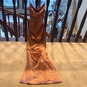 Elegant Copper Evening Gown